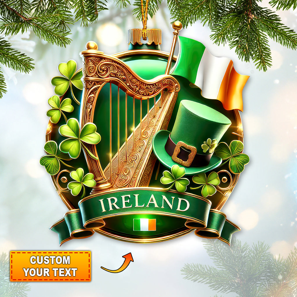 Blisscorners Custom Name Mountain Ireland Ornament, Christmas Gift for Ireland Lover2D Flat LM2211