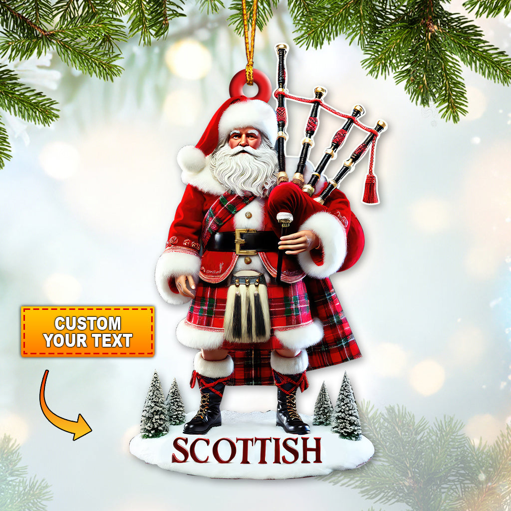 Blisscorners Custom Name Scotland Ornament, Christmas Gift for Scotland Lovers2D Flat LM2111