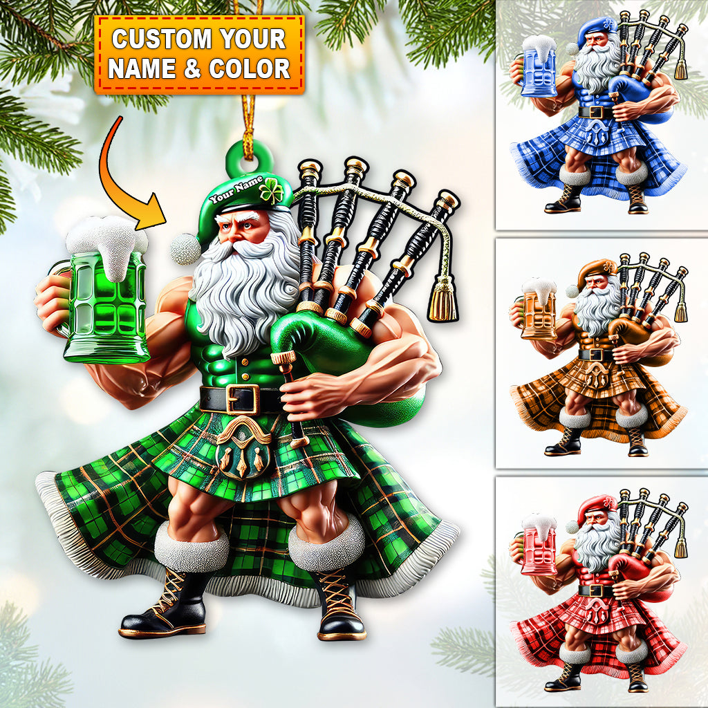 Blisscorners Custom Name Scotland Ornament, Christmas Gift for Scotland Lover2D Flat LM2211
