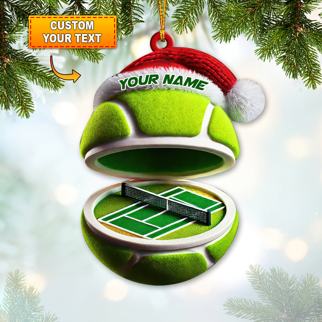 Blisscorners Custom Name Tennis Ornament, Tennis Christmas Gift52D Flat LM2111