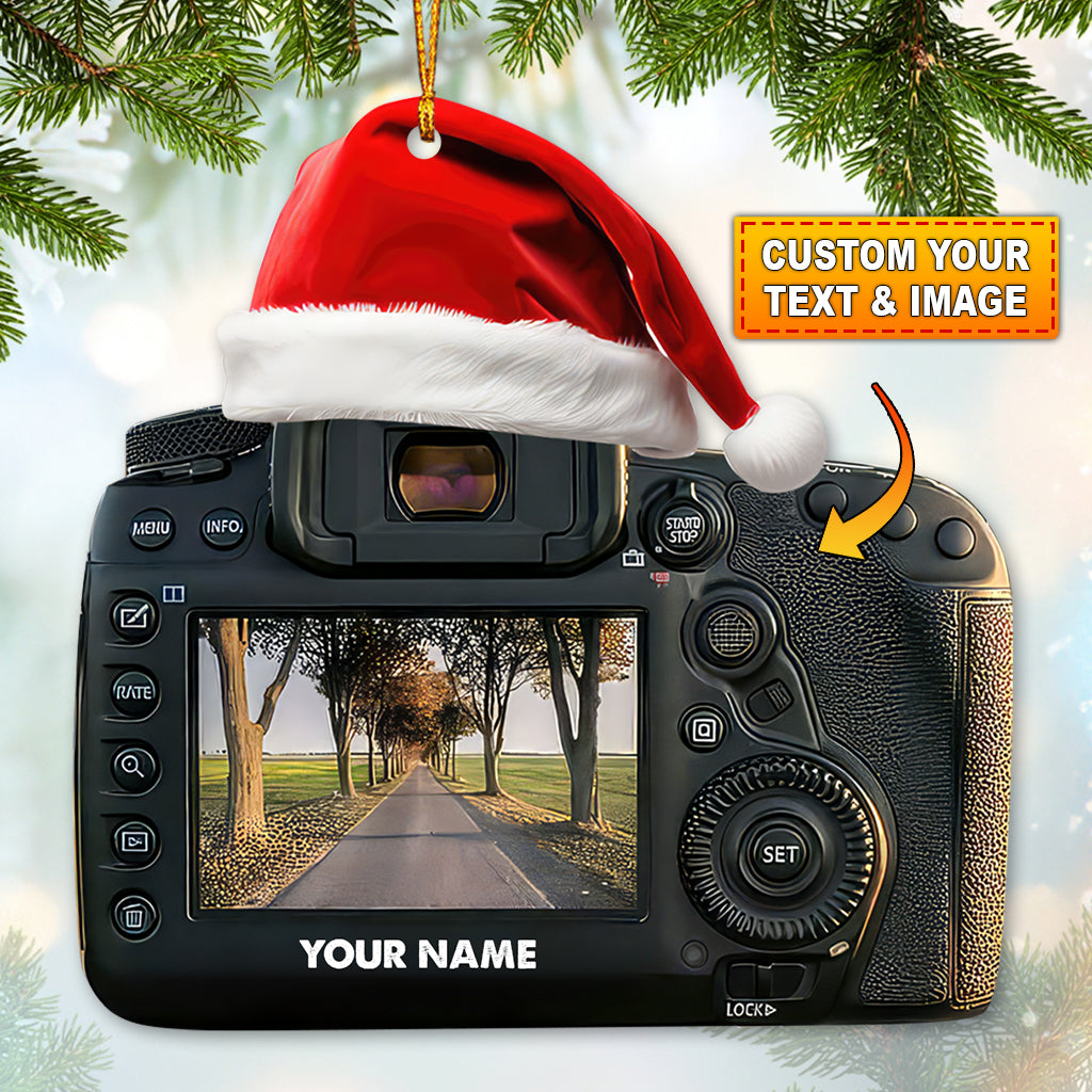 Blisscorners Custom Name Photographer Ornament, Photographer Christmas Gift2D Flat LM2211