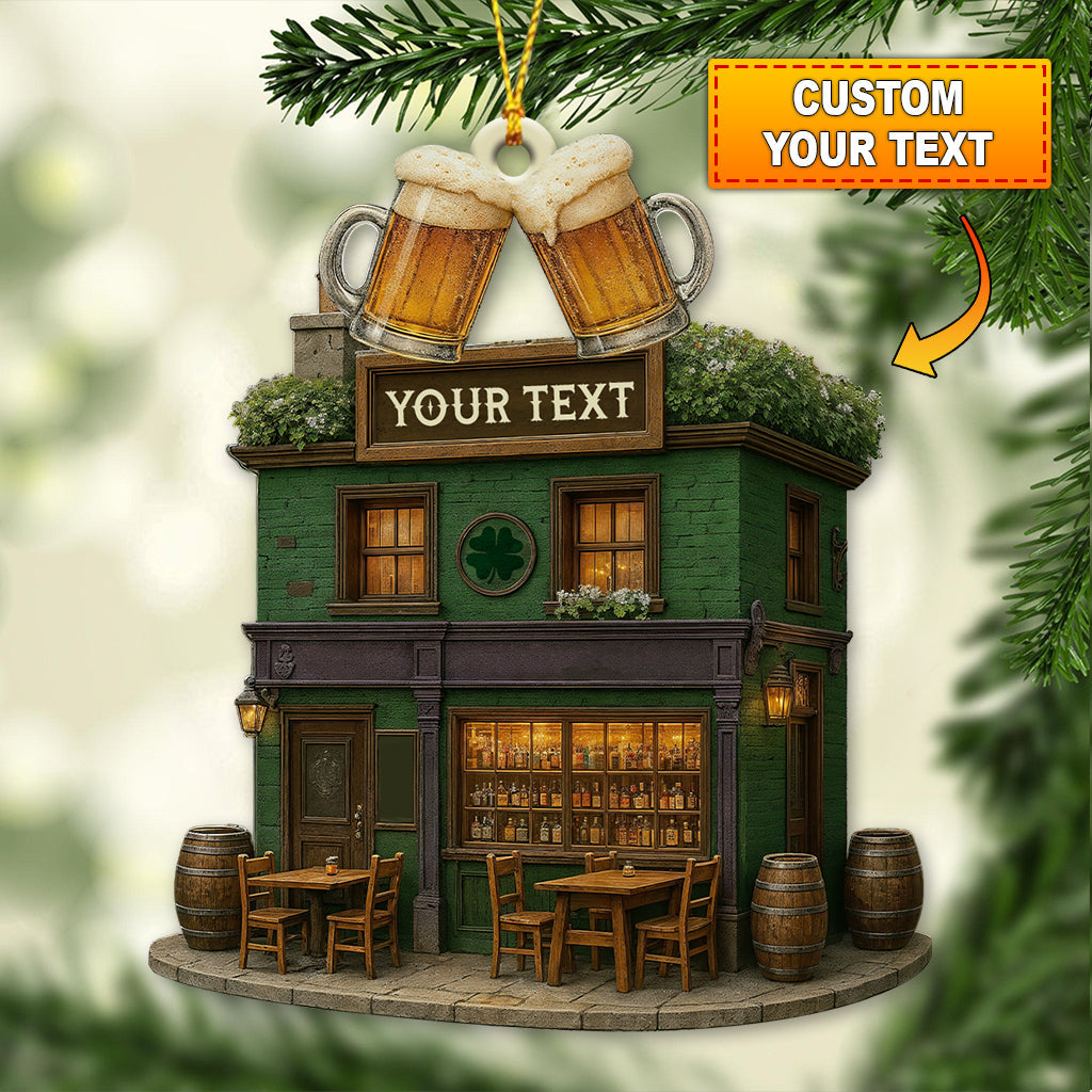 Blisscorners Christmas Irish Beer Store, Home Decor, Christmas Ornament, Personalized Ornament2D Flat LM2111