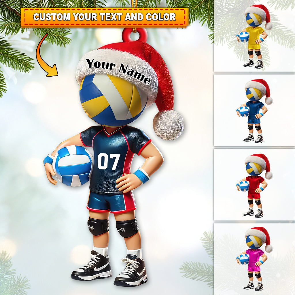 Blisscorners Custom Name Volleyball Ornament, Christmas Decoration2D Flat LM2111