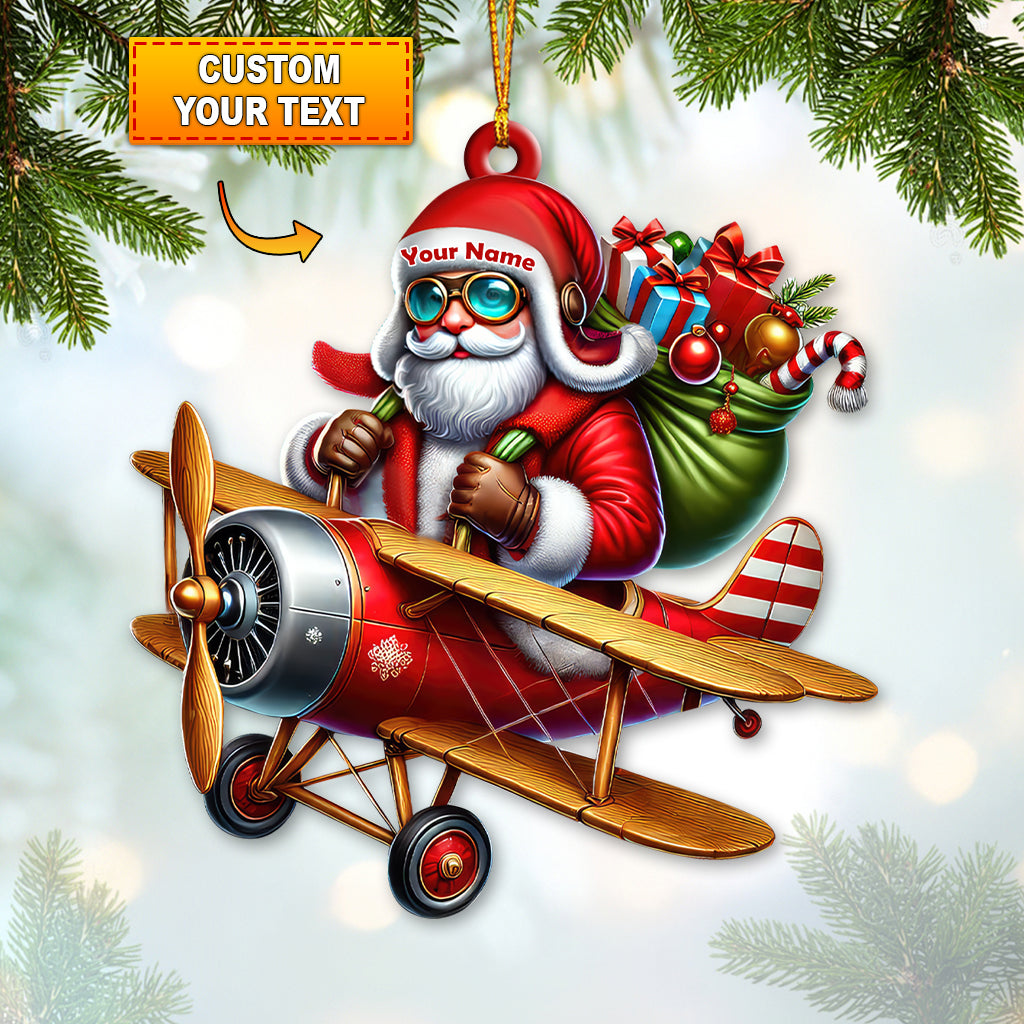 Blisscorners Custom Name Santa Ornament, Santa Christmas Gift2D Flat LM2111