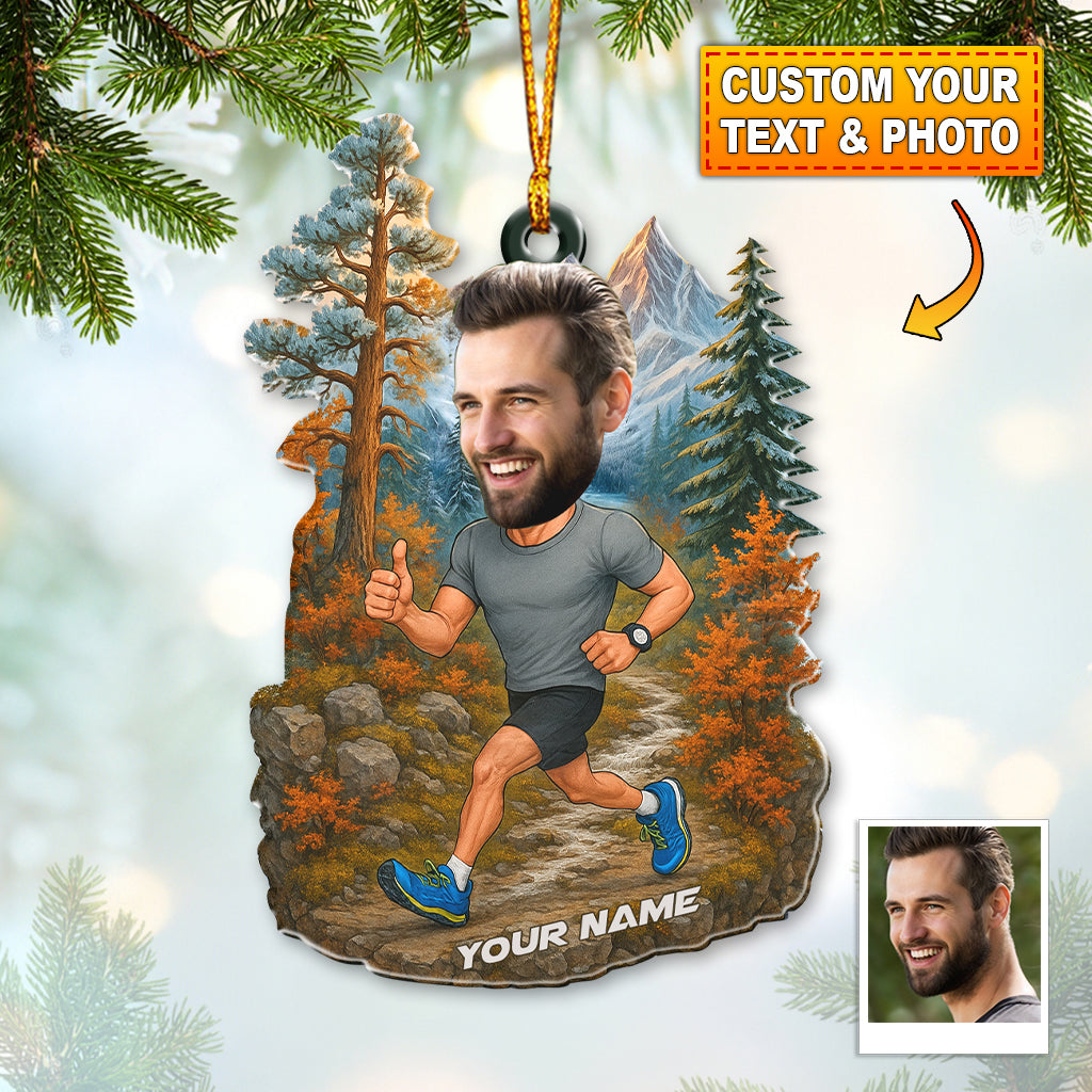 Blisscorners Running Lover, Home Decor, Christmas Ornament, Personalized Ornament2D Flat LM2111
