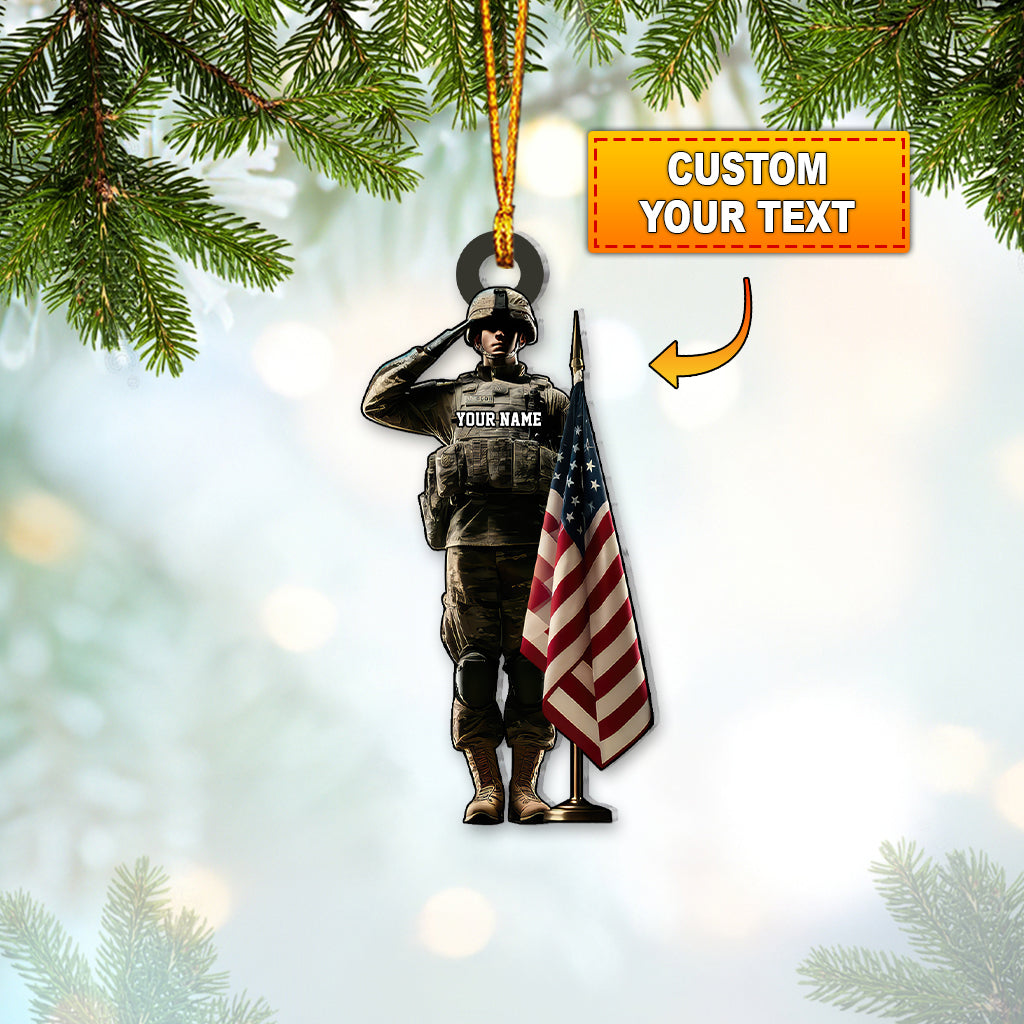 Blisscorners Custom Name SWAT Ornament, Gift For Swat Police2D Flat LM2111