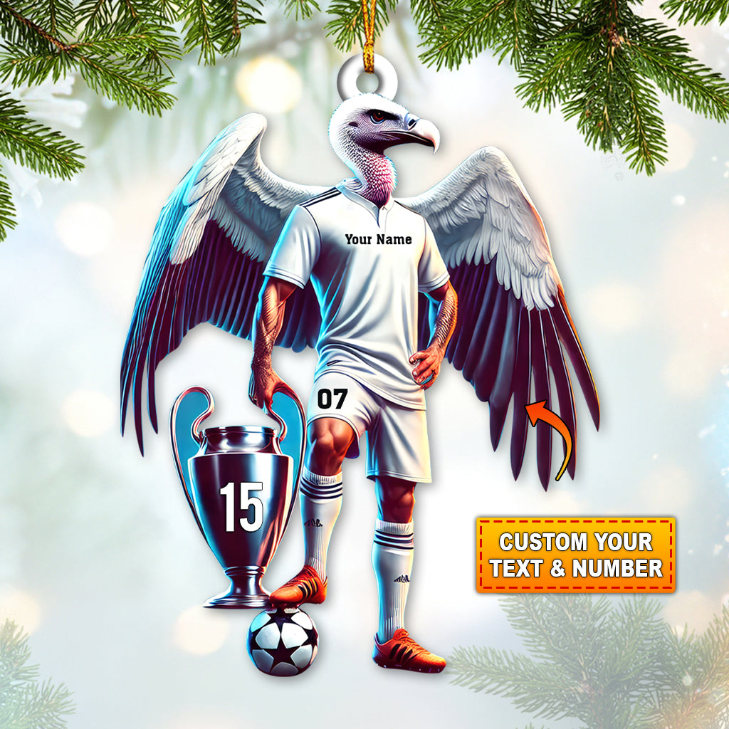 Blisscorners Custom Name Emirates Ornament, Christmas Gift for Football Lover2D Flat LM2111