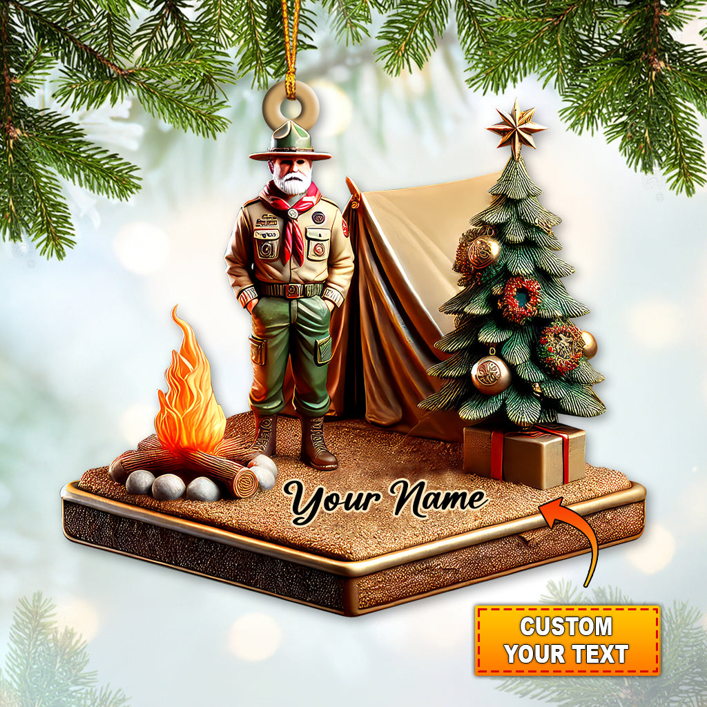 Blisscorners Custom Name Camping Ornament, Camping Christmas Decoration2D Flat LM2111