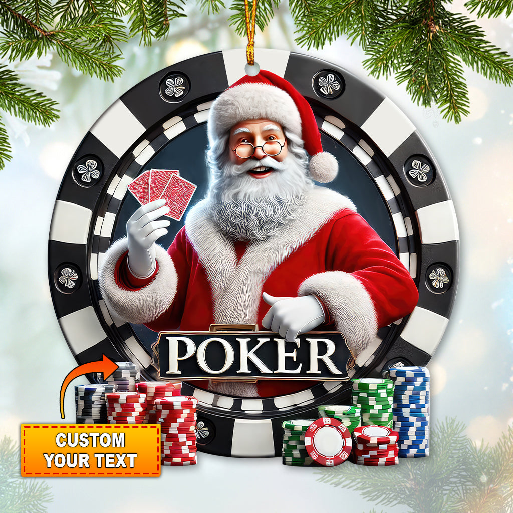 Blisscorners Custom Name Poker Ornament, Poker Christmas Gift2D Flat LM2111