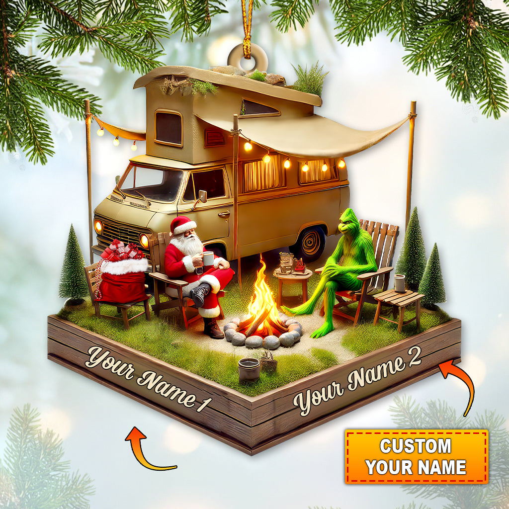Blisscorners Custom Name Camping Christmas Ornament, Christmas Gift2D Flat LM2111