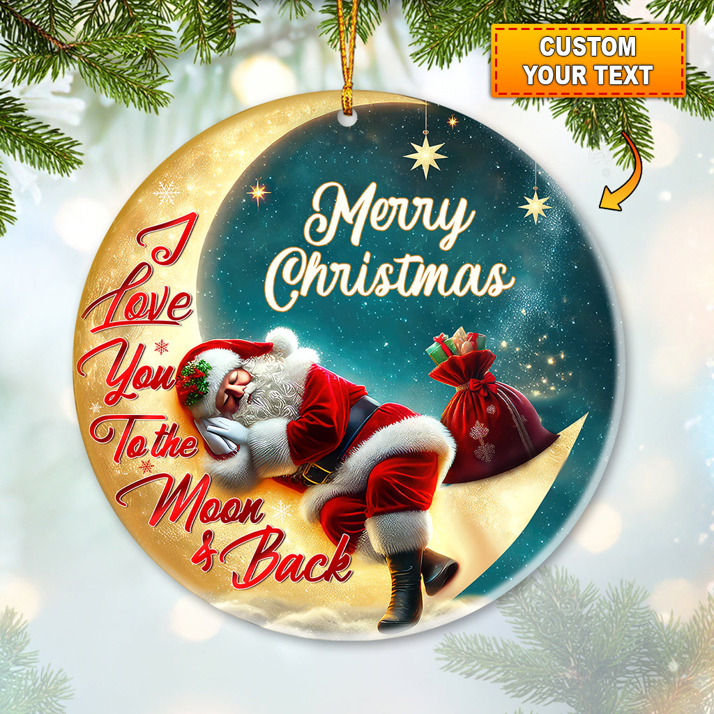 Blisscorners Custom Name Santa Christmas Ornament, Home Decor Christmas Gift2D Flat LM2211