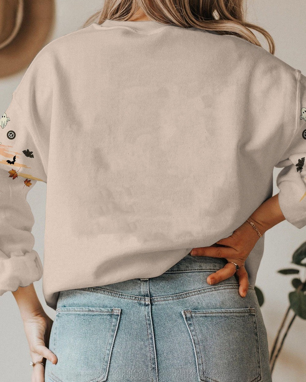 BLISSCORNERS A REAL WOMEN SKULL MESSY BUN ALL OVER PRINT