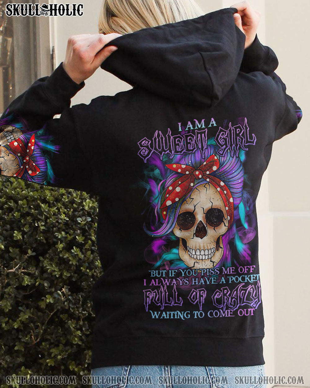 BLISSCORNERS I'M A B DON'T TRY ME ROSE MESSY BUN ALL OVER PRINT