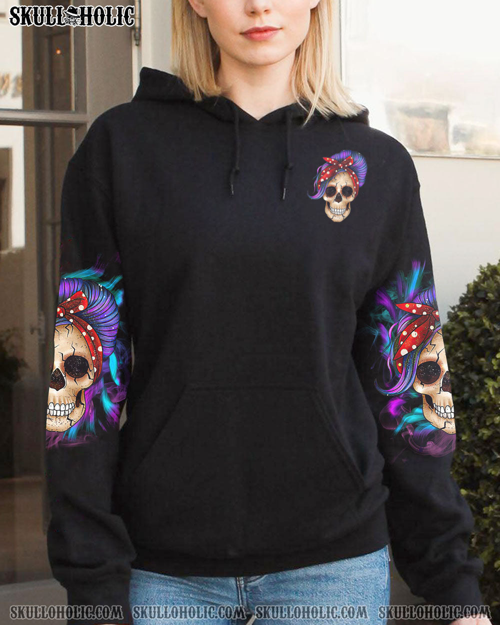 BLISSCORNERS I'M A B DON'T TRY ME ROSE MESSY BUN ALL OVER PRINT