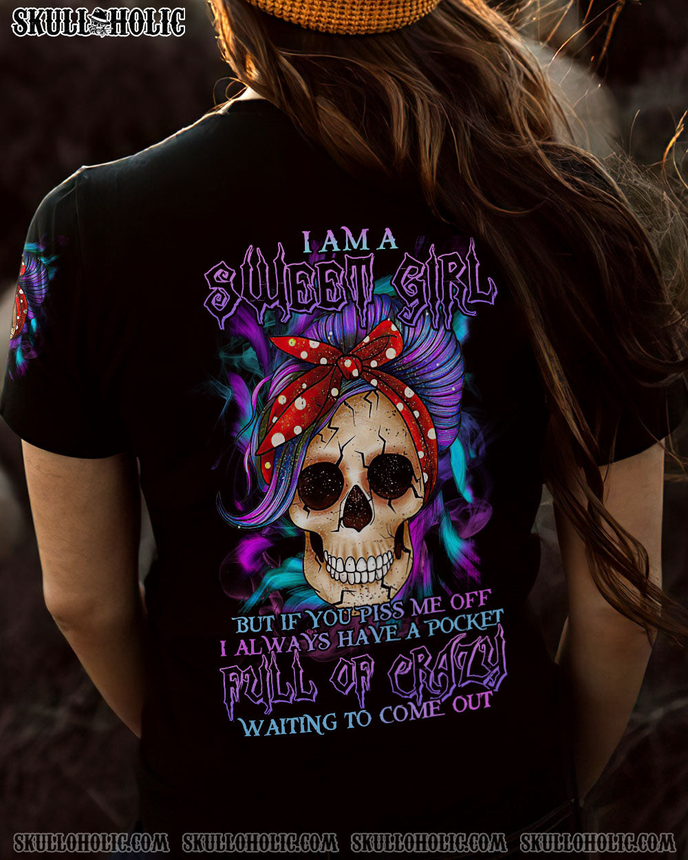 BLISSCORNERS I'M A B DON'T TRY ME ROSE MESSY BUN ALL OVER PRINT