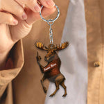 Blisscorners Personalized Funny Moose Acrylic Christmas Ornament And Keychain- Custom Decoration Holiday Gift for Hunters 2D Flat