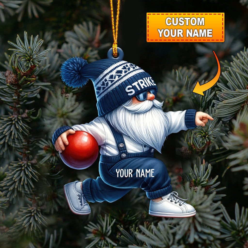Blisscorners Strike Bowling, Home Decor, Christmas Ornament, Personalized Ornament2D Flat LM2111