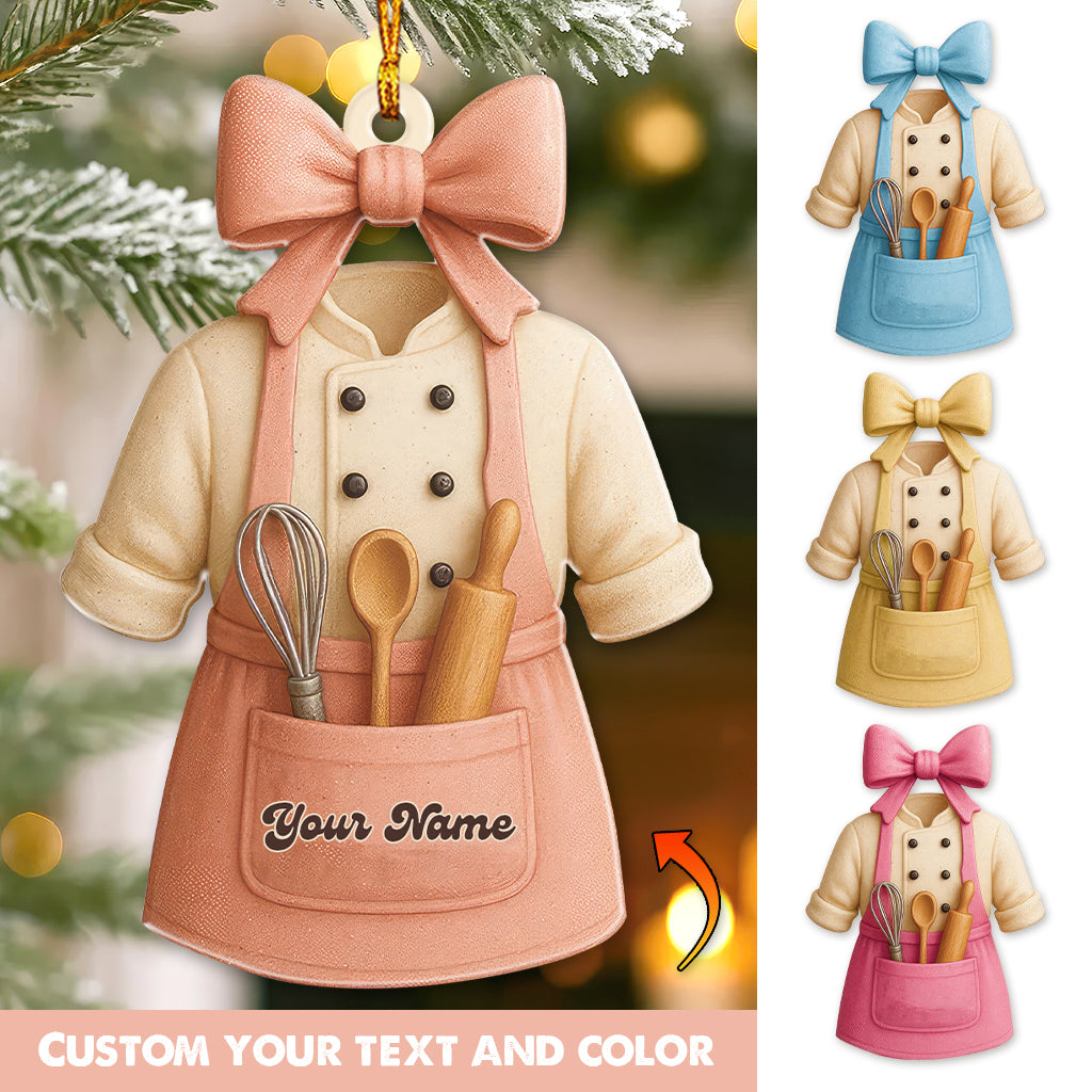 Blisscorners Christmas Baker, Home Decor, Christmas Ornament, Personalized Ornament2D Flat LM2111