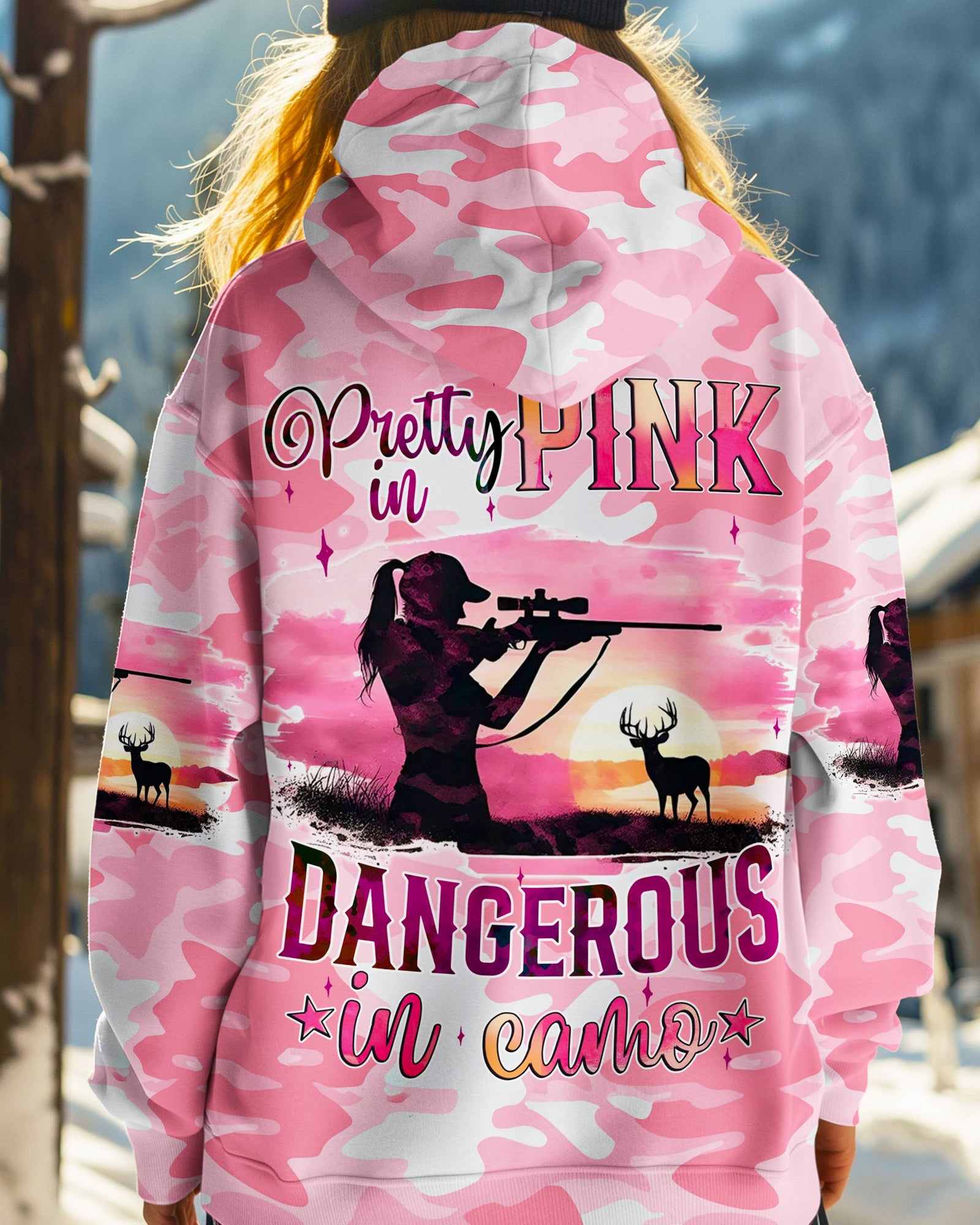BLISSCORNERS PRETTY IN PINK HUNTING ALL OVER PRINT