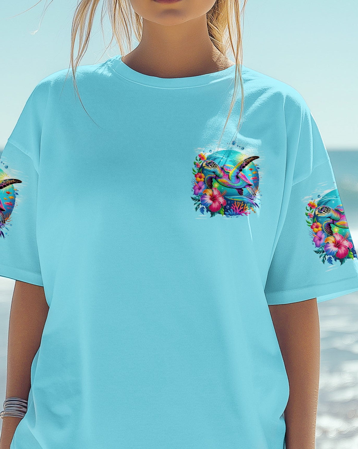 BLISSCORNERS SALTWATER HEALS EVERYTHING TURTLE ALL OVER PRINT