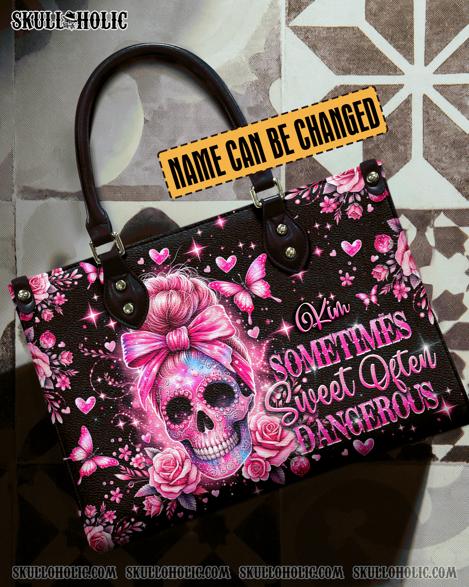 BLISSCORNERS SOMETIMES SWEET OFTEN DANGEROUS LEATHER HANDBAG