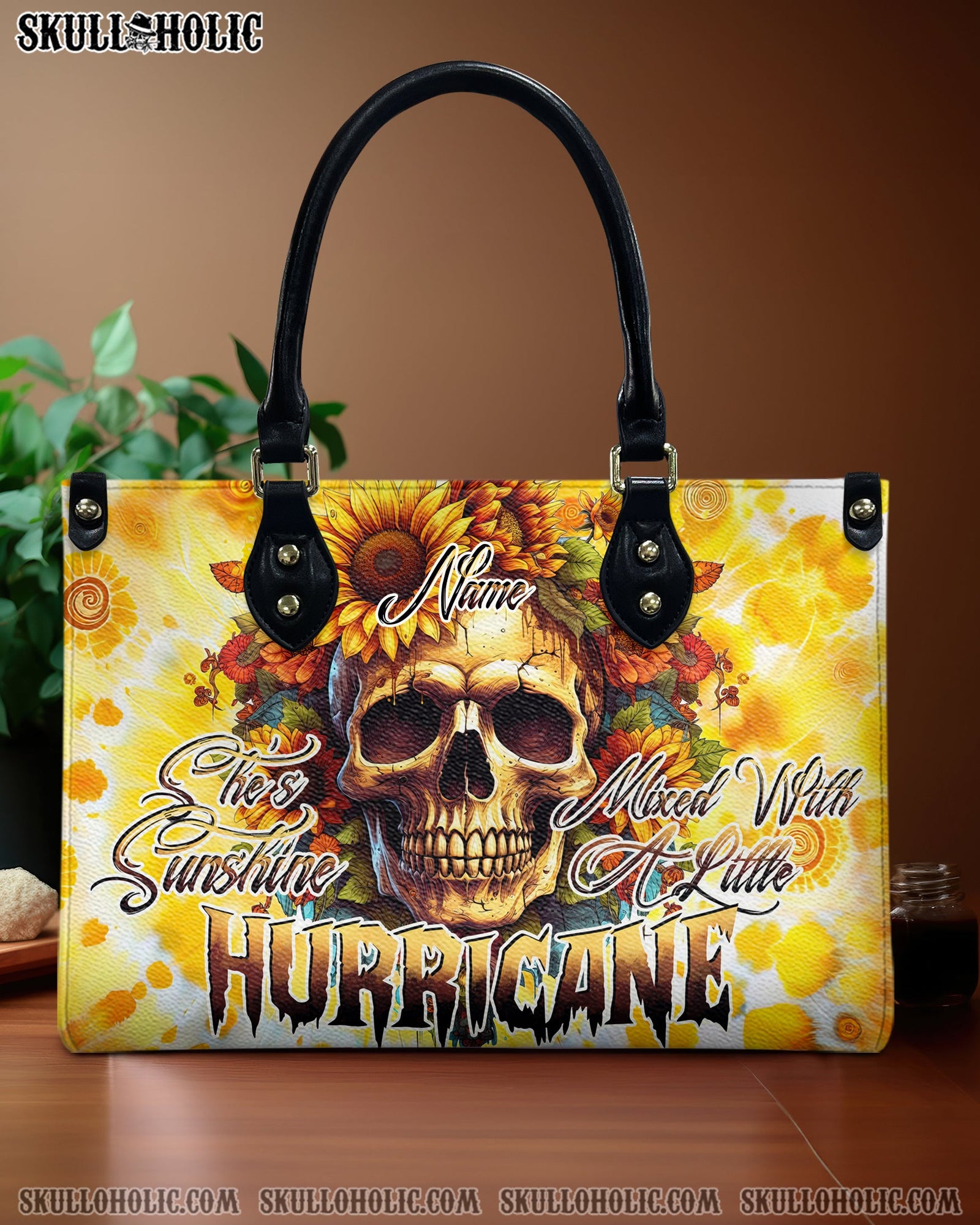 BLISSCORNERS SHE IS SUNSHINE MIXED A LITTLE HURRICANE TIE DYE LEATHER HANDBAG