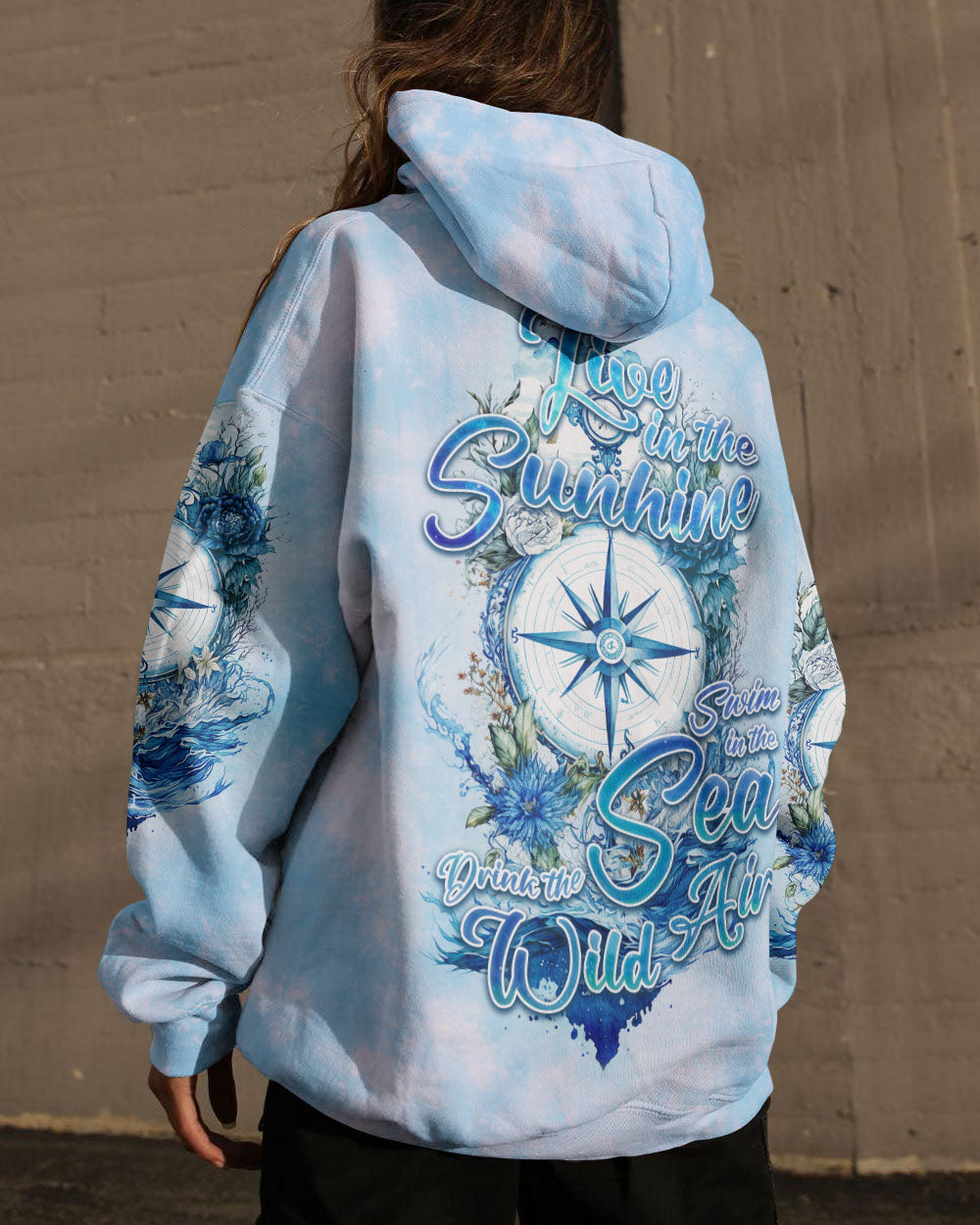 BLISSCORNERS SWIM IN THE SEA BLUE TIE DYE ALL OVER PRINT