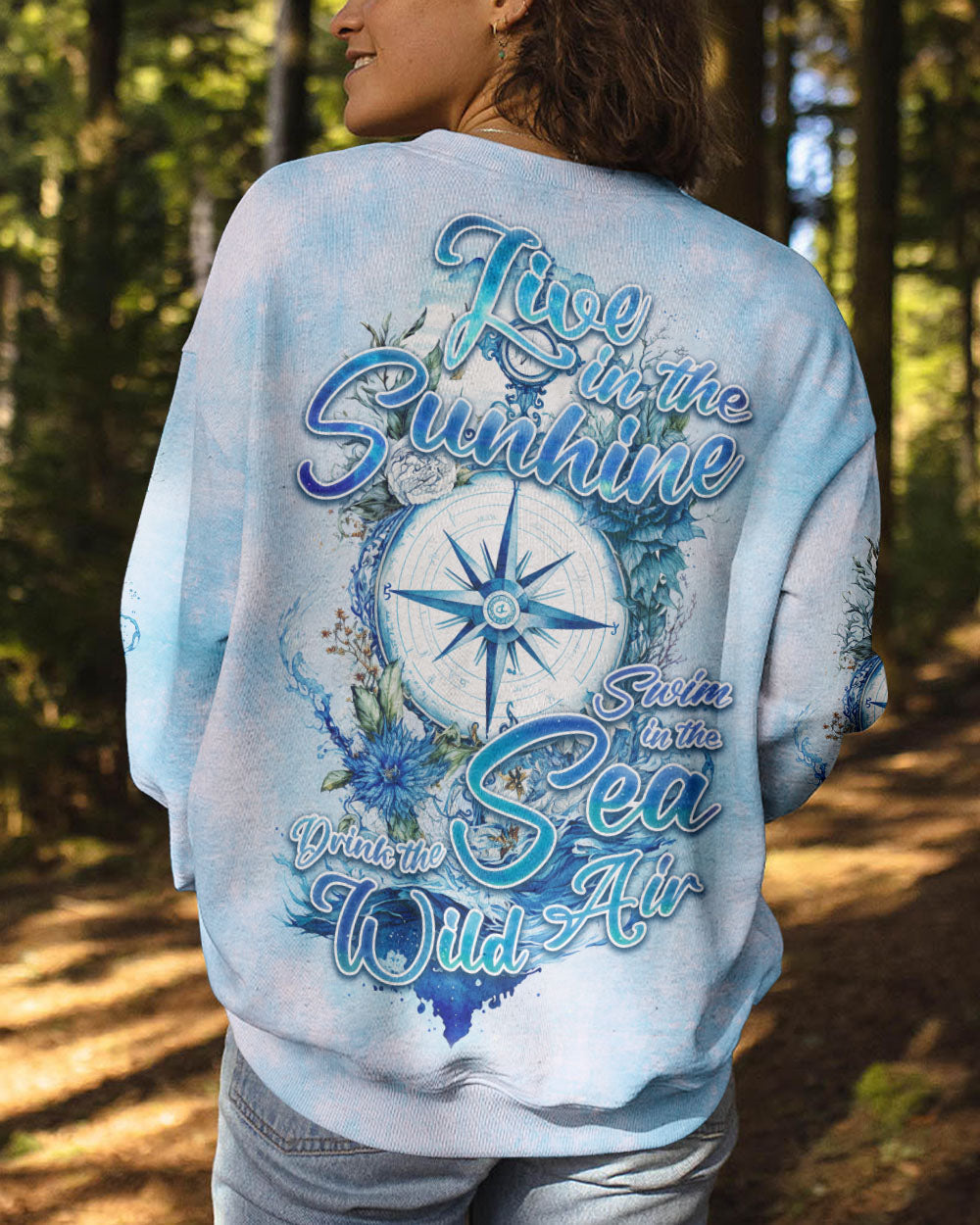 BLISSCORNERS SWIM IN THE SEA BLUE TIE DYE ALL OVER PRINT