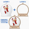 Christmas Kissing Couple Best Thing On The Internet - Gift For Couples - Personalized 2-Layered Mix Ornament