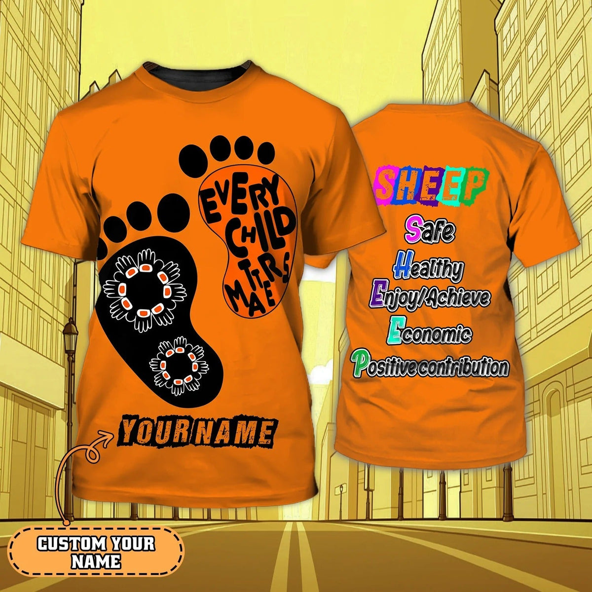 Blisscorners Customized Every Child Matter Sheep Pawprint T Shirt Funny Childcare Teacher Shirts