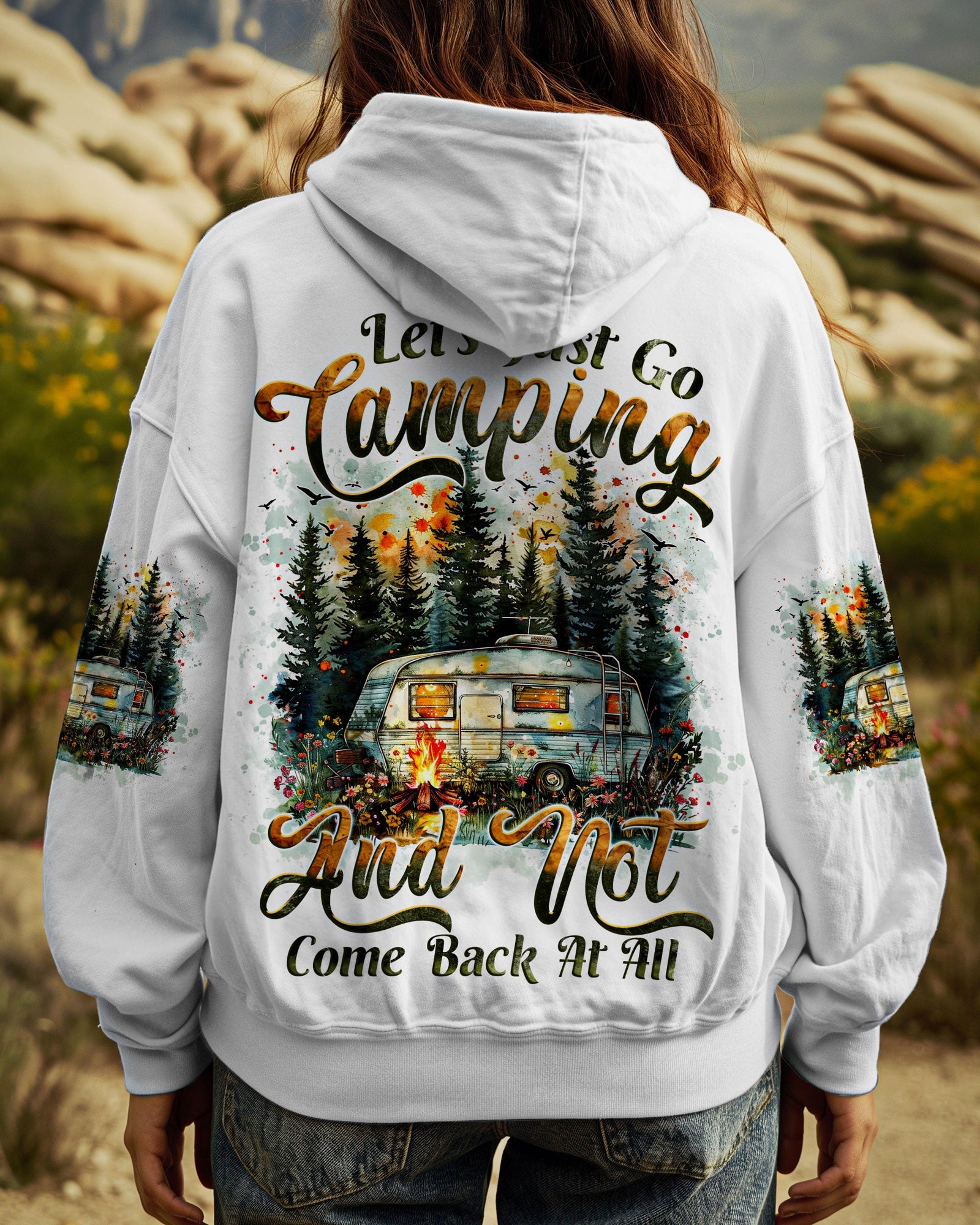 BLISSCORNERS LET'S JUST GO CAMPING ALL OVER PRINT