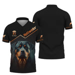 Blisscorners 3D Full Print Brave Rottweiler T-Shirts Personalized Name Gift For Rottweiler Lovers