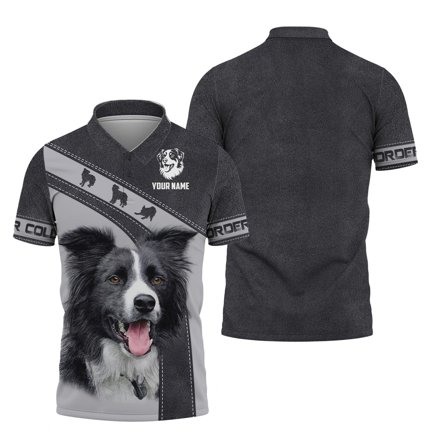 Blisscorners 3D Full Print Border Collie T-Shirts Personalized Name Gift For Dog Lovers