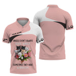 Blisscorners Cat Custom Name 3D Shirt Angels Dont't Always Have Wings Sometimes They Have Whiskers Gift For Cat Lovers