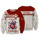 Blisscorners Nurse Custom T-Shirts Keep Calm I'm A Nurse 3D Full Print 3D Shirt Gift For Nurse Lovers