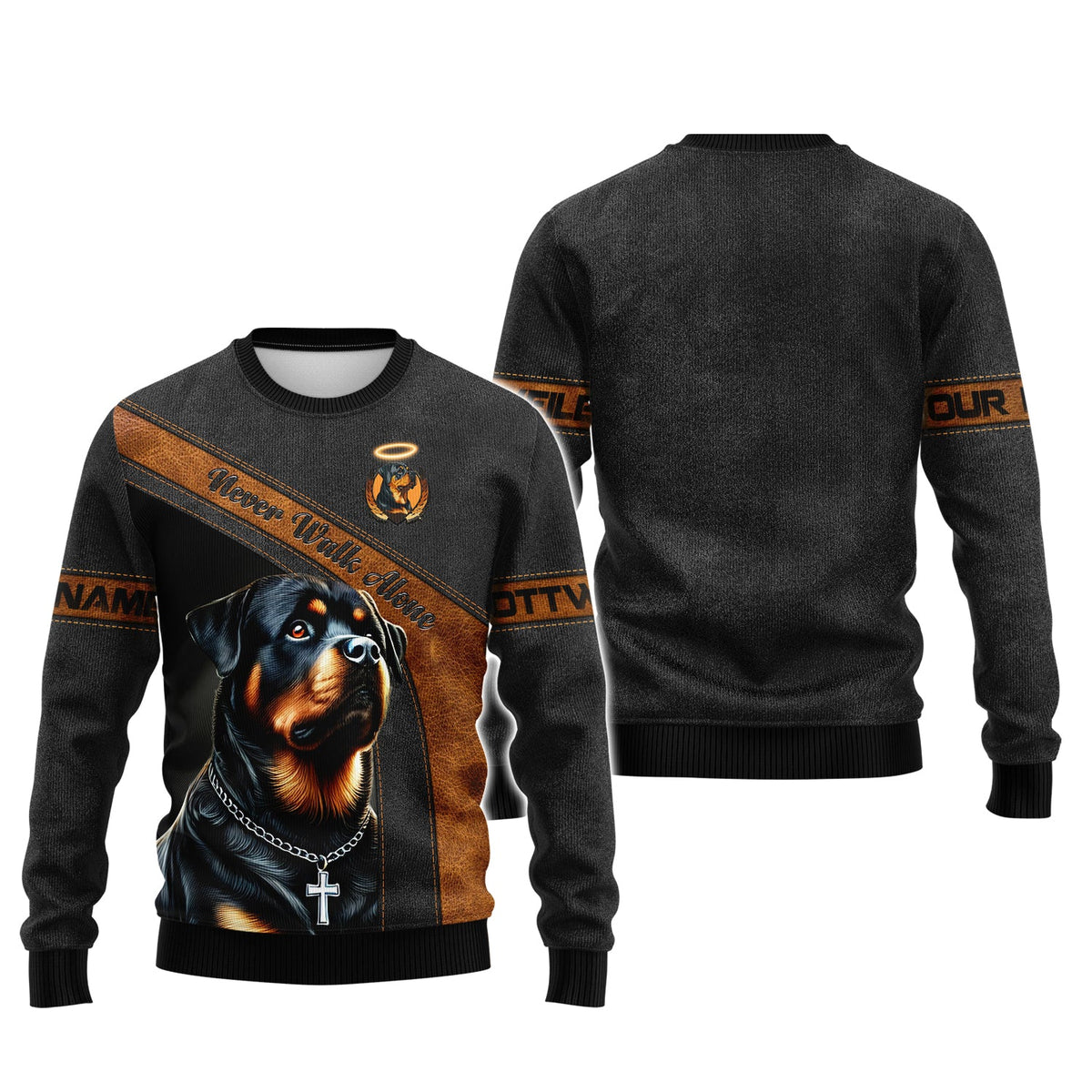 Blisscorners Never Walk Alone Custom T-Shirts Rottweiler 3D Shirt Gift For Dog Lovers