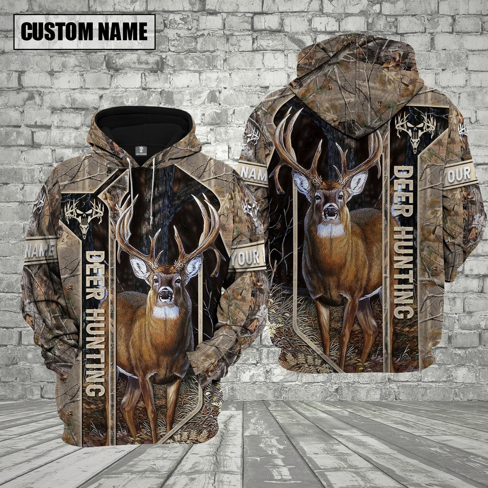 Blisscorners Grass Brown Camo Deer Hunting Custom Name Shirt 3D All Over Printed Clothes