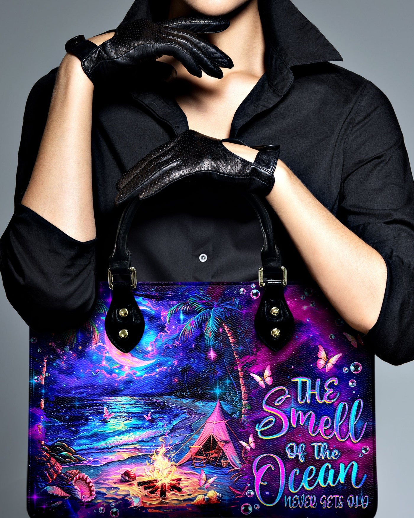 BLISSCORNERS THE SMELL OF THE OCEAN LEATHER HANDBAG
