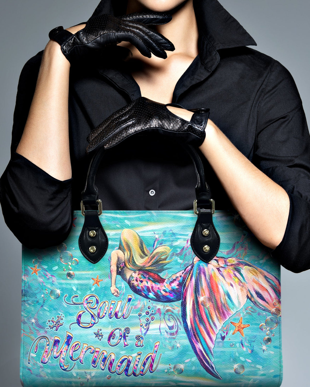 BLISSCORNERS SOUL OF A MERMAID LEATHER HANDBAG