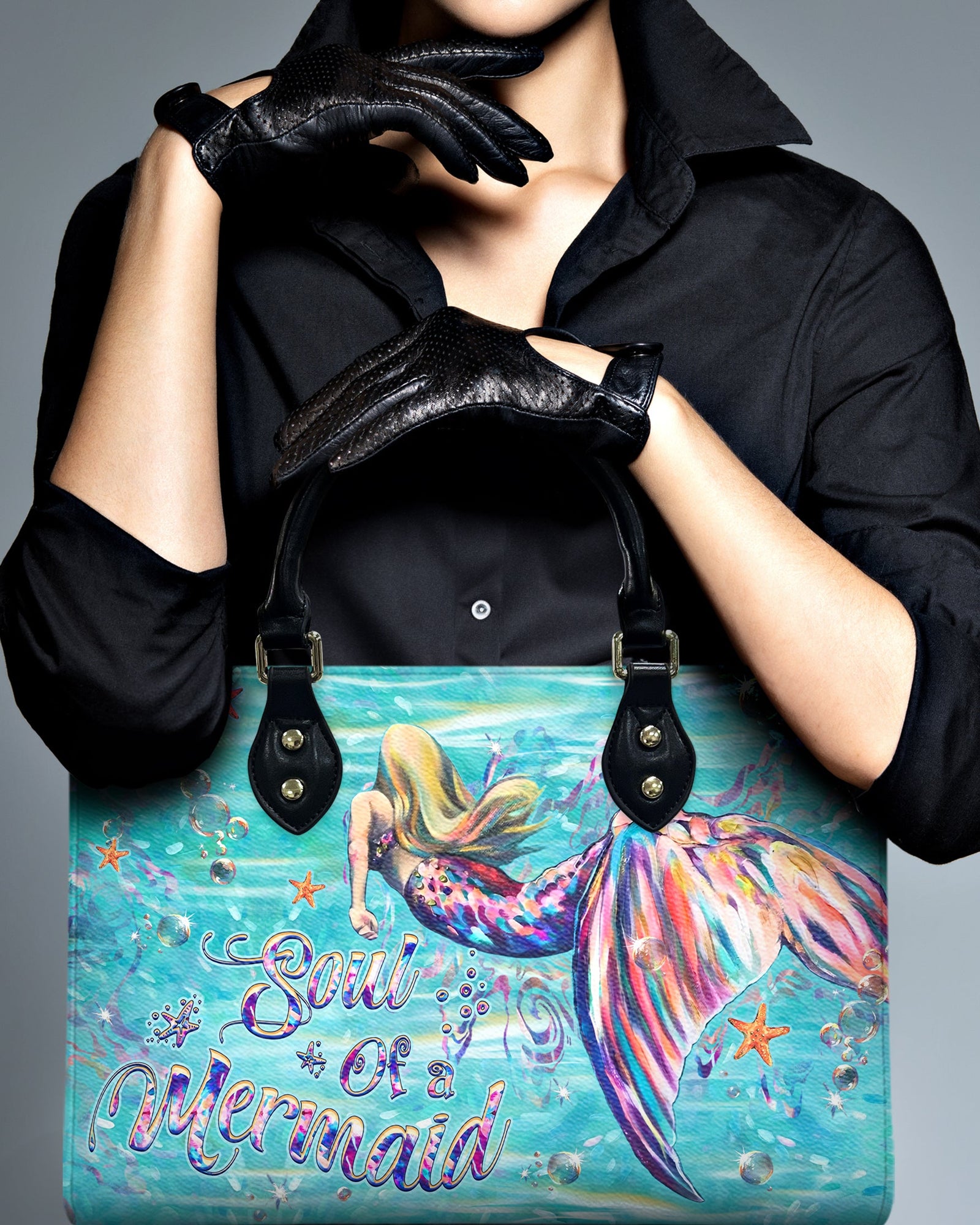 BLISSCORNERS SOUL OF A MERMAID LEATHER HANDBAG