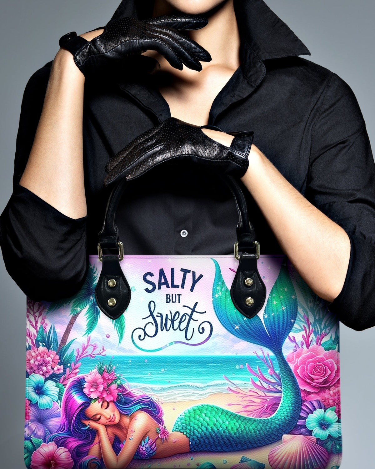 BLISSCORNERS SALTY BUT SWEET MERMAID LEATHER HANDBAG