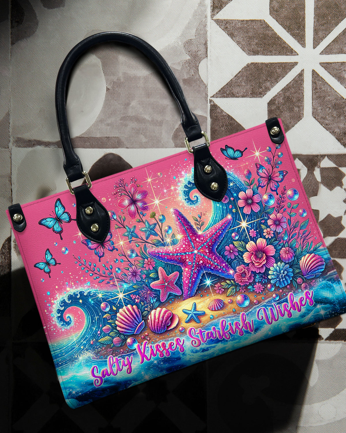 BLISSCORNERS SALTY KISSES STARFISH WISHES LEATHER HANDBAG
