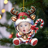 (Photo Inserted) Blisscorners Baby Reindeer Christmas - Personalized Custom Acrylic Ornament