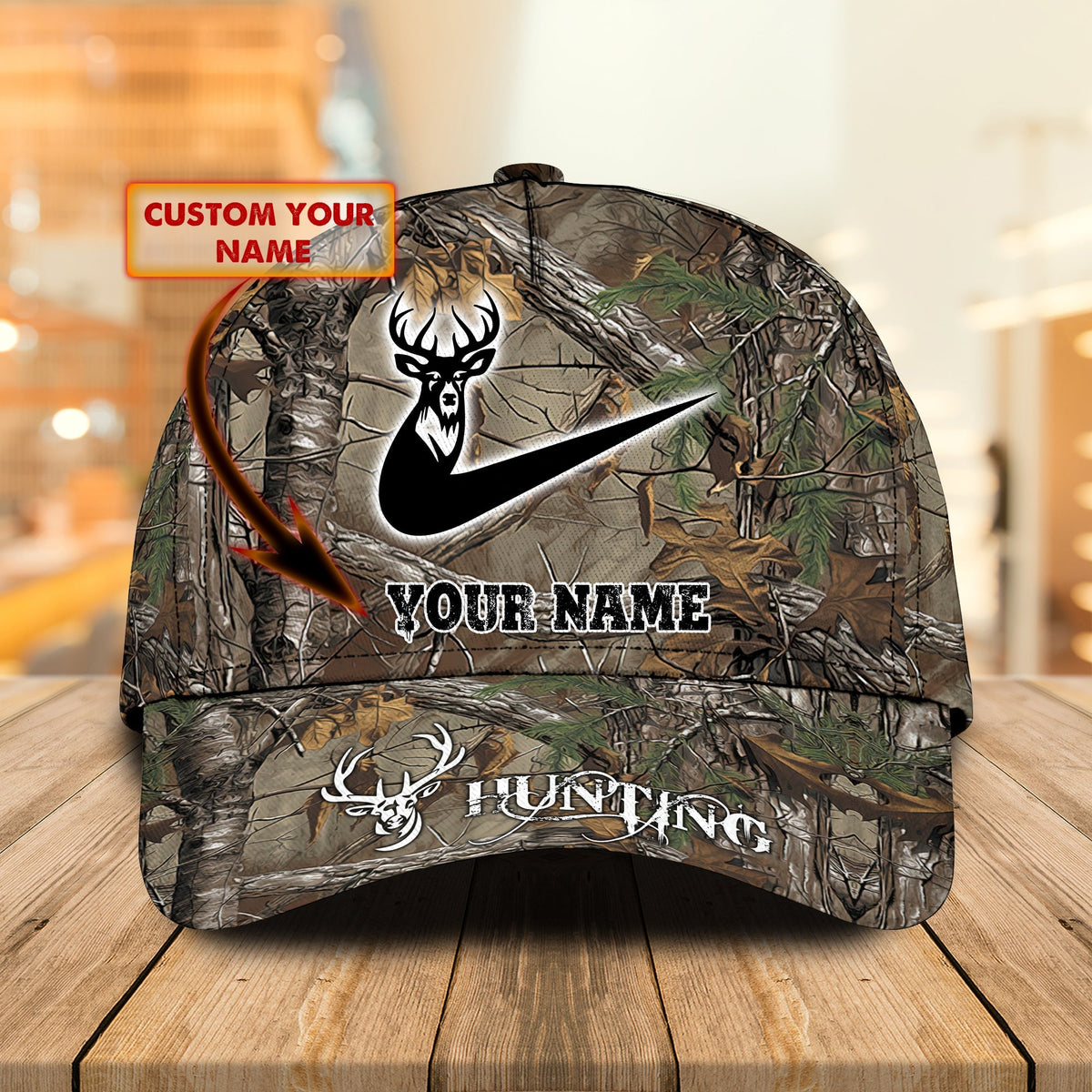 Blisscorners Deer Hunting Classic Personalized Cap