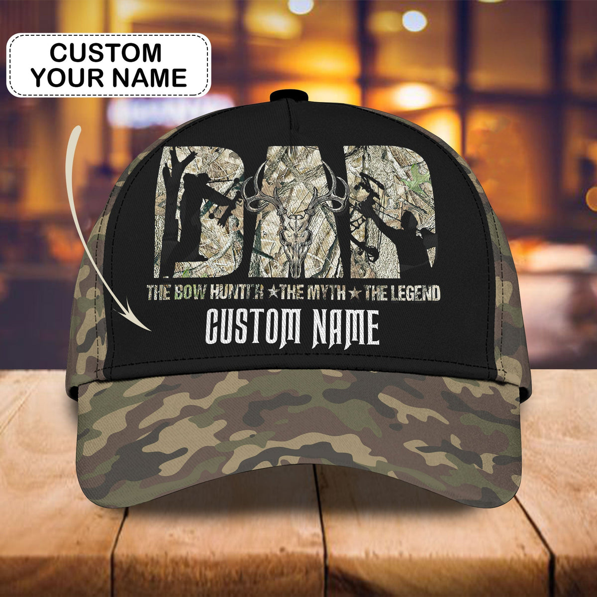 Blisscorners Deer Hunting Dad Classic Personalized Cap