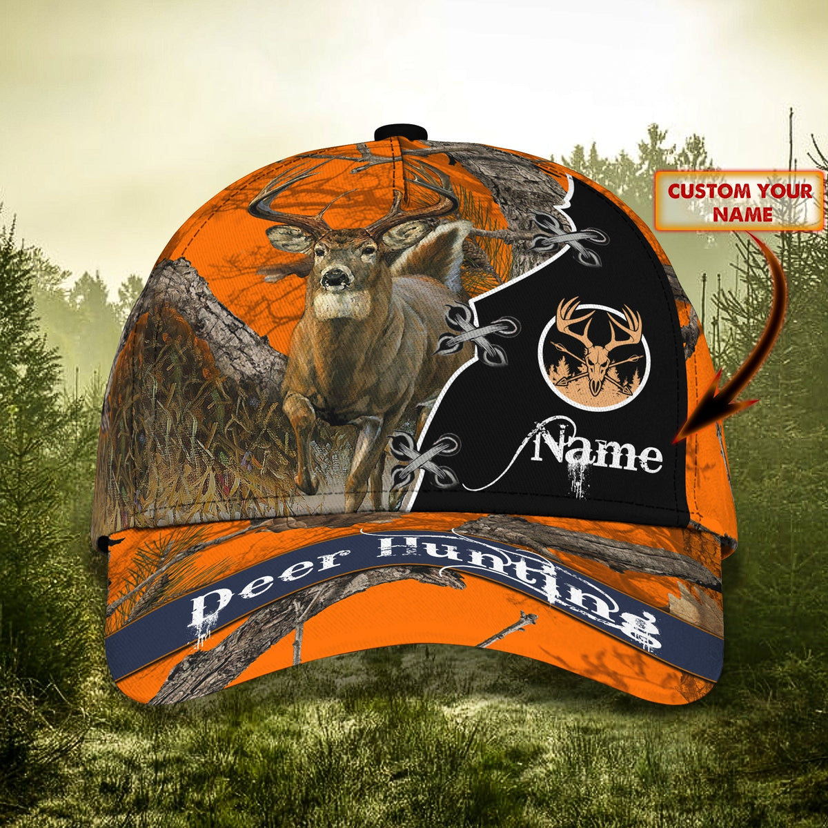 Blisscorners Deer Hunting Camo Personalized Cap