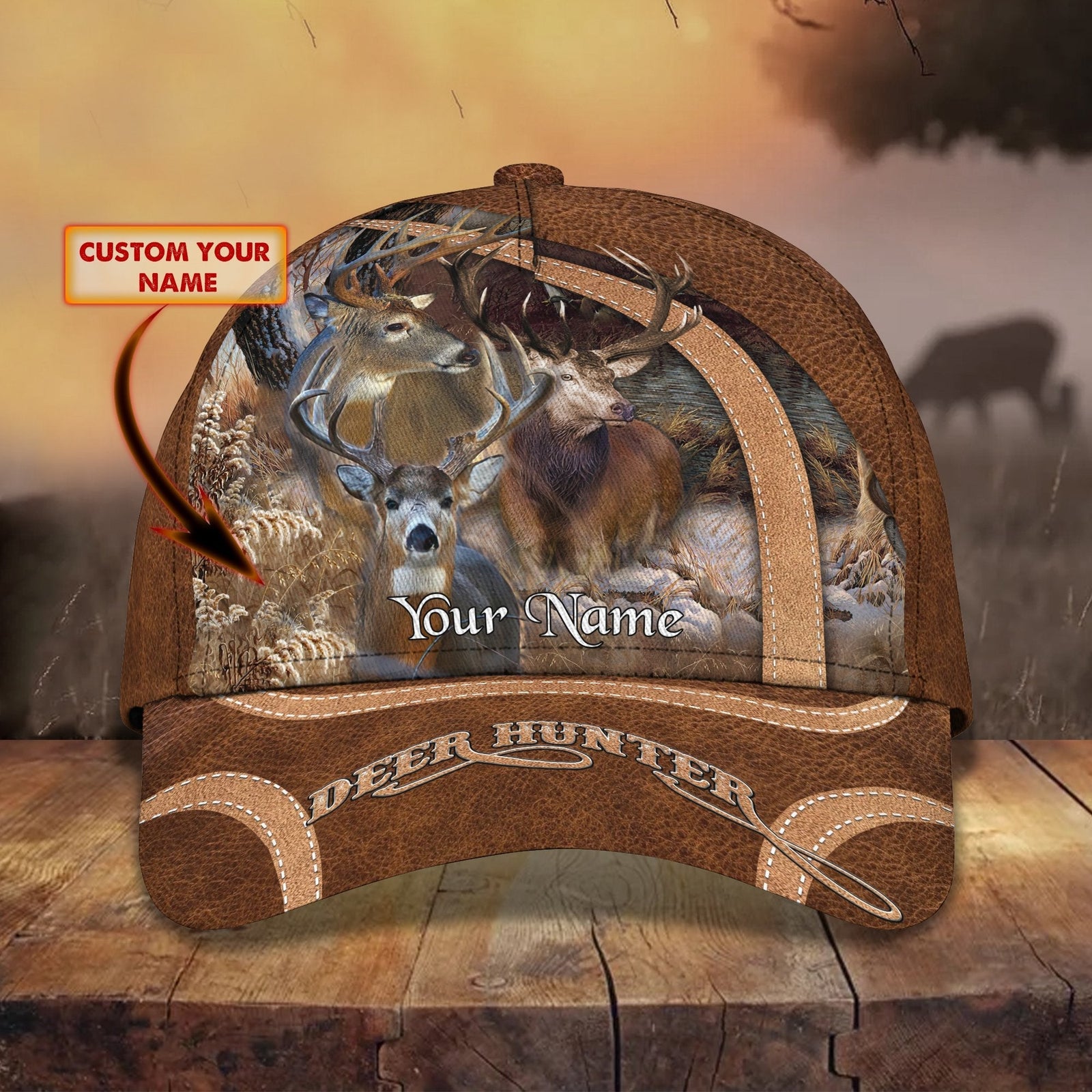 Blisscorners Deer 3 Hunting Personalized Cap