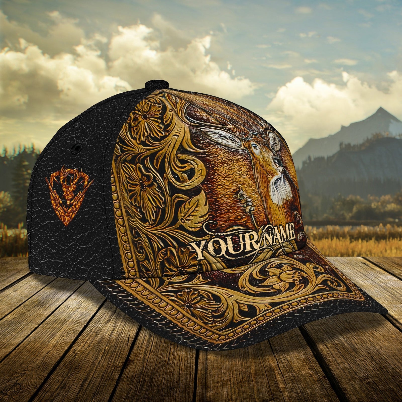 Blisscorners Deer Hunting Art Personalized Cap
