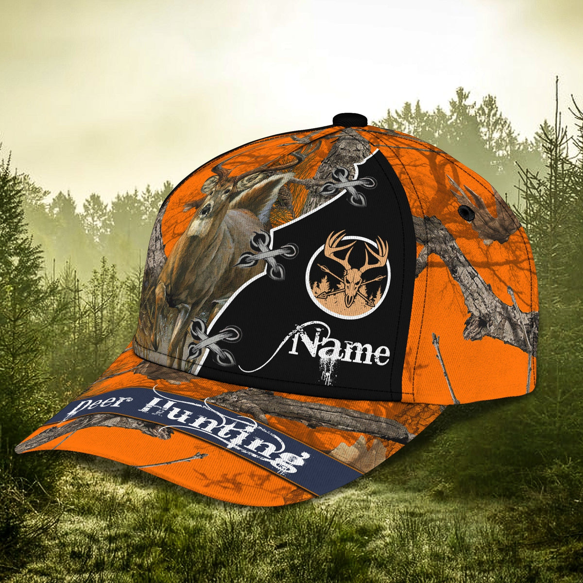 Blisscorners Deer Hunting Camo Personalized Cap
