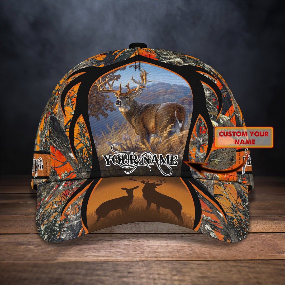 Blisscorners Deer Hunting Orange Camo Classic Personalized Cap